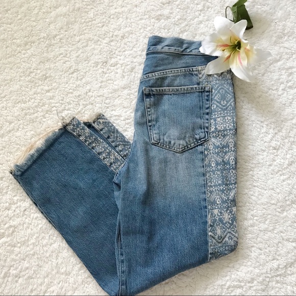 Free People Denim - NEW We the Free People Frayed Jeans Aztec Stripe